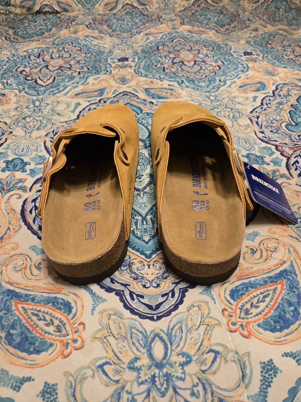 Birkenstock Suede Mule Clogs in Tan - Picture 6 of 6